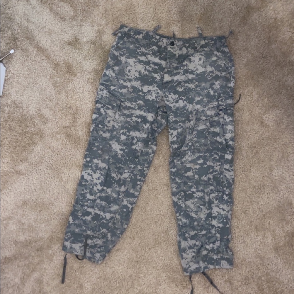 Camouflage pants.